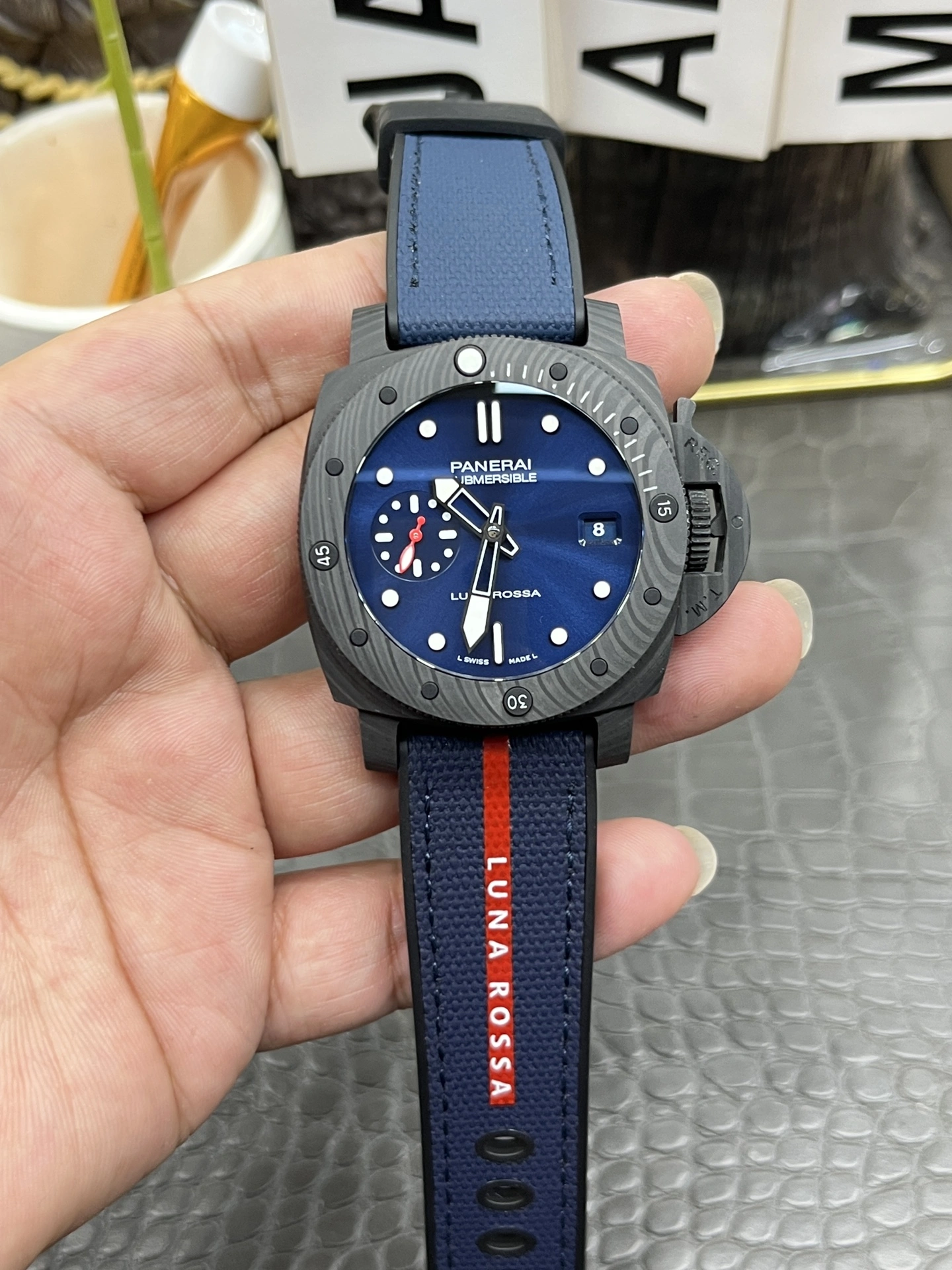 CBD Factory Panerai Submersible Luna Rossa Carbotech 42mm PAM01563 1:1 Super Clone – DDP.900 Movement Colorful 409
